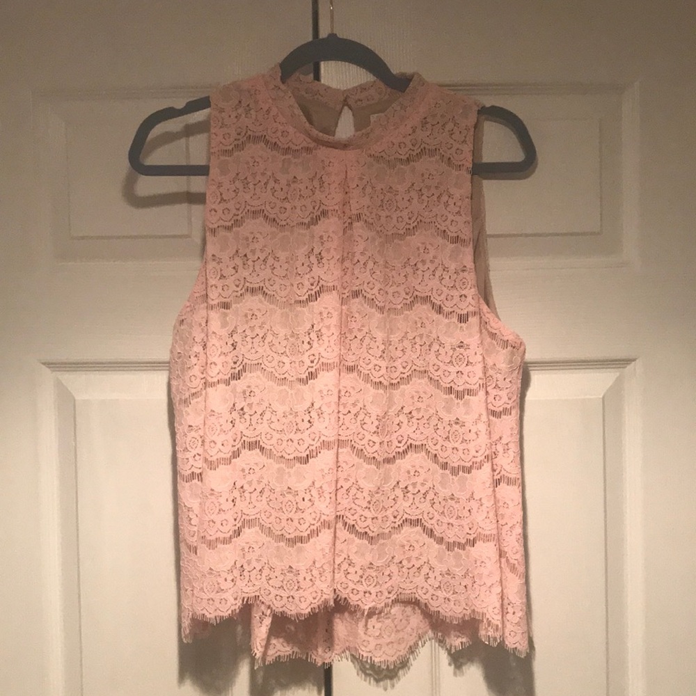 Light pink high neck tank